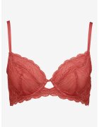 Calvin Klein Sutien de dantela cu acoperire mare - Rosu