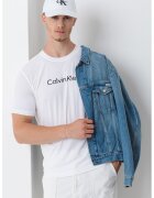 Calvin Klein Tricou cu decolteu la baza gatului pentru antrenament - Negru/Alb optic