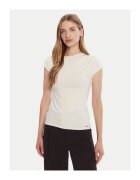 Calvin Klein Tricou dama - Ecru - 77% modal - 19% bumbac - 4% elastan -