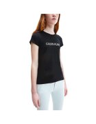 Calvin Klein Tricou fete - slim fit - cu logo - Bumbac - Negru - 4 ani