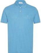 Calvin Klein Tricou pique cu guler polo - Albastru azur