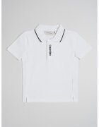 Calvin Klein Tricou polo cu logo brodat - Negru stins/Alb optic