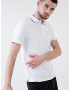 Calvin Klein Tricou polo de bumbac organic - Alb murdar