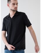 Calvin Klein Tricou polo din amestec de bumbac de bumbac organic - Negru