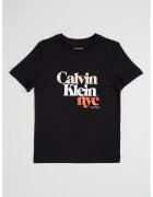 Calvin Klein Tricou regular fit cu imprimeu logo - Negru/Coral/Piersica