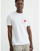 Calvin Klein Tricou regular fit cu imprimeu logo pe piept - Alb optic