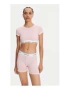 Calvin Klein Underwear Tricou dama - roz - bumbac/modal/elastan - M