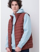 Calvin Klein Vesta matlasata cu fermoar - Maro scortisoara