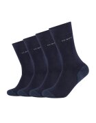 Camano Set de sosete lungi unisex - 4 perechi - Bleumarin