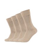 Camano Set de sosete lungi unisex - 4 perechi - Maro nisip