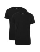 Camano Tricou de bumbac cu decolteu la baza gatului - Negru