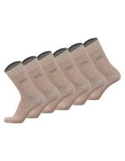 Camel Active Set de sosete scurte din amestec de bumbac organic 29933 - 6 perechi - Bej