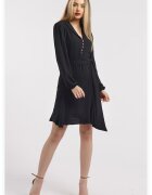 CAMISSI Rochie cu terminatie asimetrica si decolteu in V - Negru