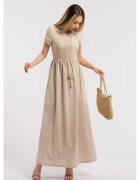 CAMISSI Rochie maxi din in - Bej
