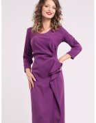 CAMISSI Rochie midi cu franjuri si volane - Violet
