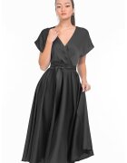 CAMISSI Rochie midi evazata cu aspect satinat