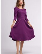 CAMISSI Rochie midi evazata cu fermoar - Violet