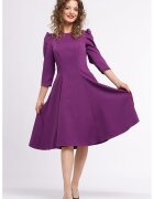 CAMISSI Rochie midi plisata cu buzunare laterale - Violet