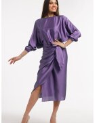 CAMISSI Rochie petrecuta cu slit pe partea din fata - Mov inchis