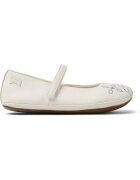 Camper Balerini de piele cu velcro si model Ballerinas Right - Alb