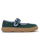 Camper Balerini Mary Jane de piele intoarsa Kiddo - Verde inchis