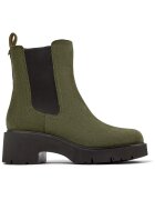 Camper Ghete Chelsea de piele intoarsa cu toc masiv Milah - Verde
