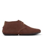 Camper Ghete chukka din piele nabuc cu insertii din material textil Right Nina 1259 - Maro scortisoara