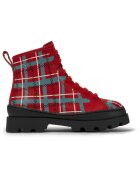 Camper Ghete de piele cu aplicatie logo discreta Brutus 609 - Rosu/Albastru