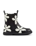 Camper Ghete din piele cu imprimeu floral - Alb/Negru