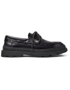Camper Pantofi boat de piele - Negru