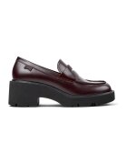 Camper Pantofi loafer de piele cu toc masiv Milah 1159 - Maro cognac
