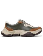 Camper Pantofi sport cu piele si garnituri din piele nabuc Karst 2 - Verde/Maro