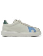 Camper Pantofi sport de piele K21 Twins - Alb/Verde/Albastru deschis