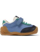 Camper Pantofi sport din material textil cu garnituri din piele intoarsa Dadda - Alb/Albastru deschis