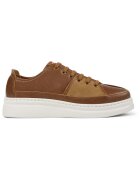 Camper Pantofi sport din piele cu talpa wedge Runner Up Twins - Maro