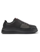 Camper Pantofi sport din piele cu talpa wedge Runner Up Twins - Negru/Gri inchis