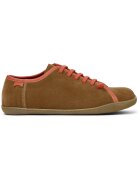 Camper Pantofi sport din piele intoarsa cu sireturi elastice G3D Peu Cami Twins - Maro