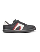 Camper Pantofi sport Pelotas Soller din piele si piele nabuc - Rosu/Alb/Gri antracit