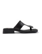 Camper Papuci flip-flop de piele cu toc masiv - Negru