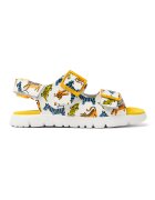 Camper Sandale cu catarame si inchidere velcro Oruga 27427 - Alb/Albastru/Galben inchis
