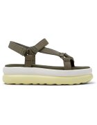 Camper Sandale cu talpa flatform si aplicatii florale Pelotas - Verde