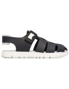 Camper Sandale cu talpa plata - model uni si inchidere velcro Orugua - Roz