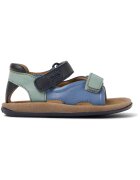 Camper Sandale de piele cu inchidere velcro - Verde pal/Albastru