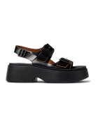 Camper Sandale de piele cu toc Tasha - Negru