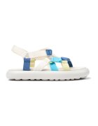 Camper Sandale din material textil cu velcro - Alb/Albastru