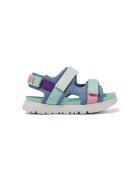 Camper Sandale din material textil cu velcro - Albastru prafuit/Roz/Verde menta