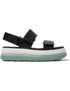 Camper Sandale din piele cu talpa flatform si inchidere velcro - Negru