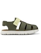 Camper Sandale fisherman de piele cu velcro - Verde