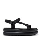 Camper Sandale flatform cu velcro Twins - Negru
