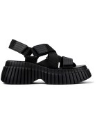 Camper Sandale wedge cu aspect masiv BCN - Negru